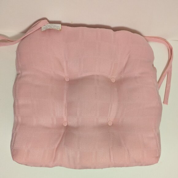 Vintage Barth and Dreyfuss Pink Checker Pattern Chair Cushion Fundraiser Item - Picture 4 of 12